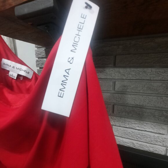 NWT Emma and Michele One Shoulder Red Dress Size Large 😍 Perfect Valentine! - Picture 3 of 6